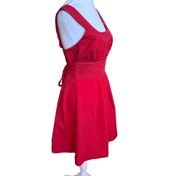 Trixxi Women's Junior 9 Red Fit and Flare Dress - Picture 4 of 5